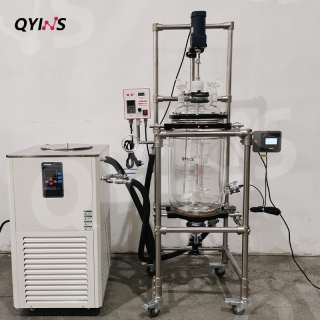 在線PH監(jiān)測雙層玻璃反應釜20L、30L、50L