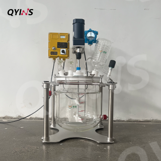 桌面型四氟釜蓋雙層玻璃反應(yīng)釜10L、20L、30L